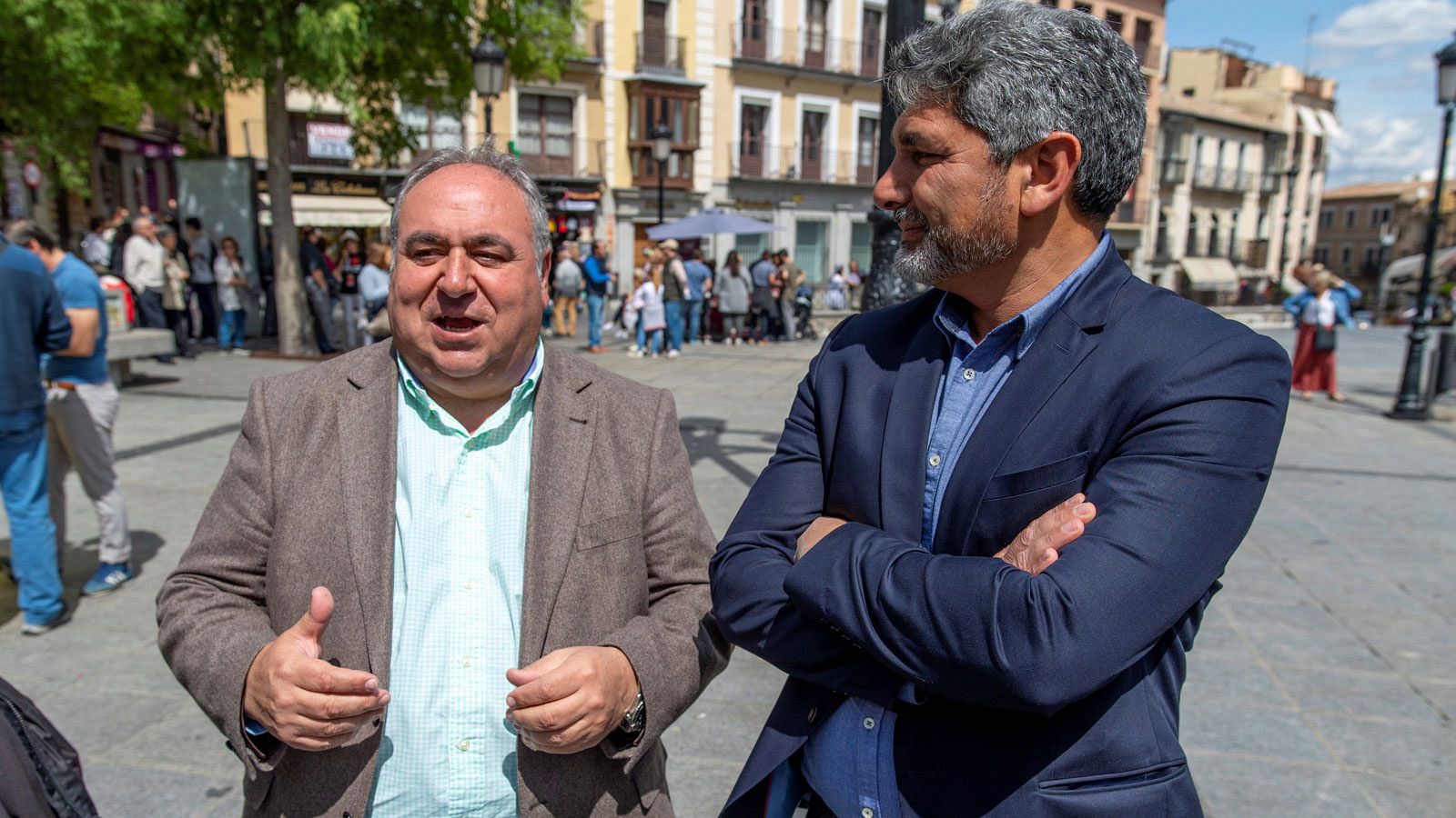 El candidato PP al Congreso por Toledo, Vicente Tirado, junto al candidato número uno al Congreso por Huelva, Juan José Cortés