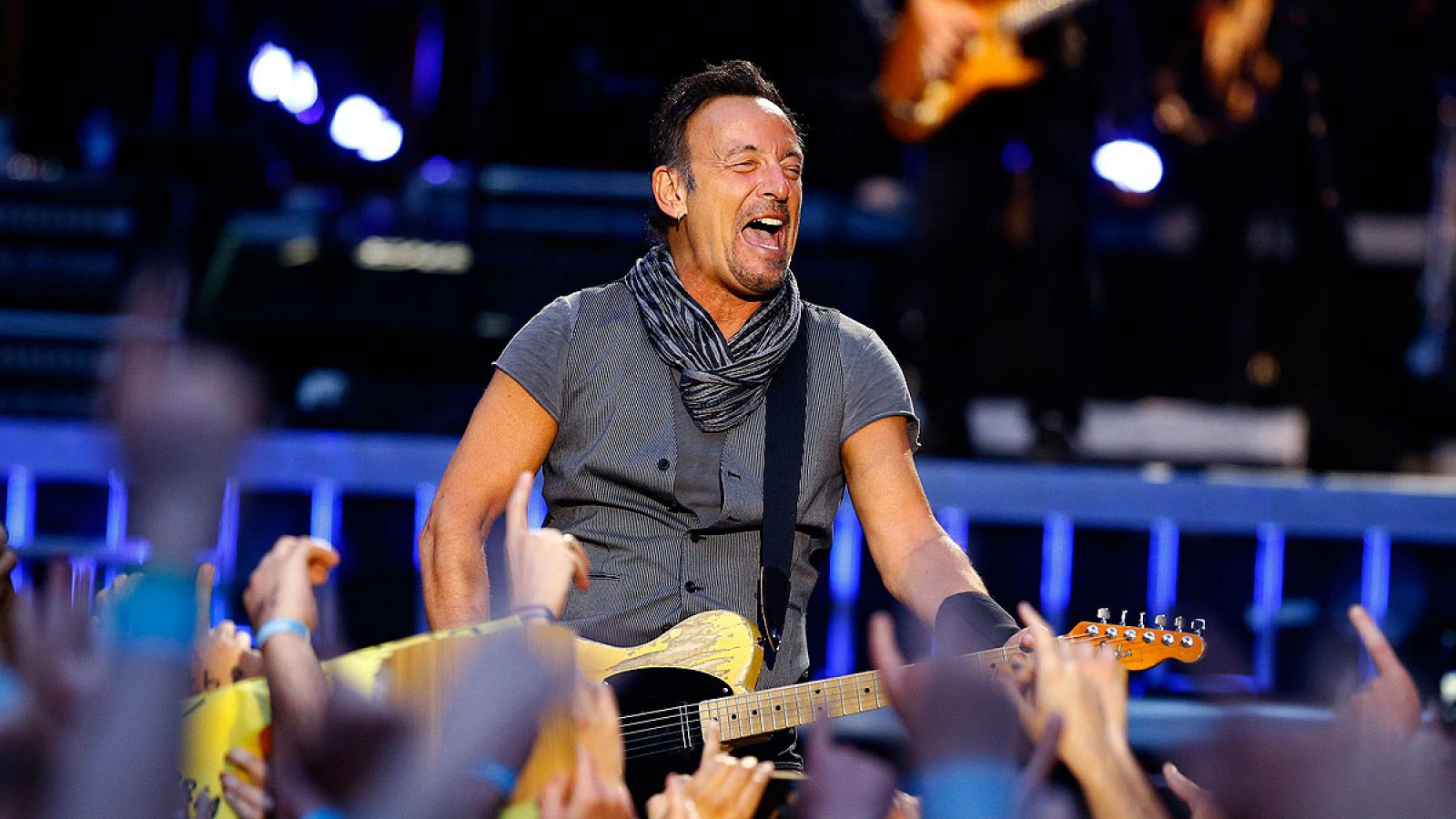 Bruce Springsteen, en un concierto en el estadio Santiago Bernabéu de Madrid en 2016.