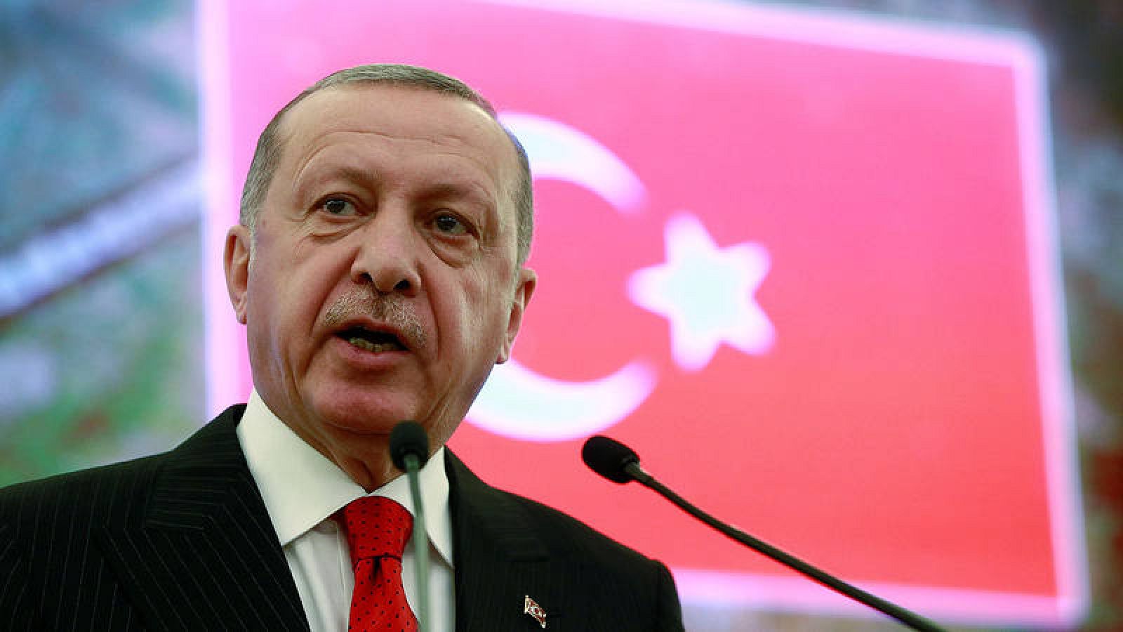 El presidente turco, Recep Tayyip Erdogan, durante un acto este lunes en Ankara.