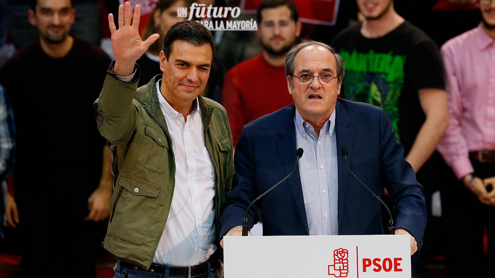 Sánchez, en un acto del PSOE con el candidato en Madrid, Ángel Gabilondo