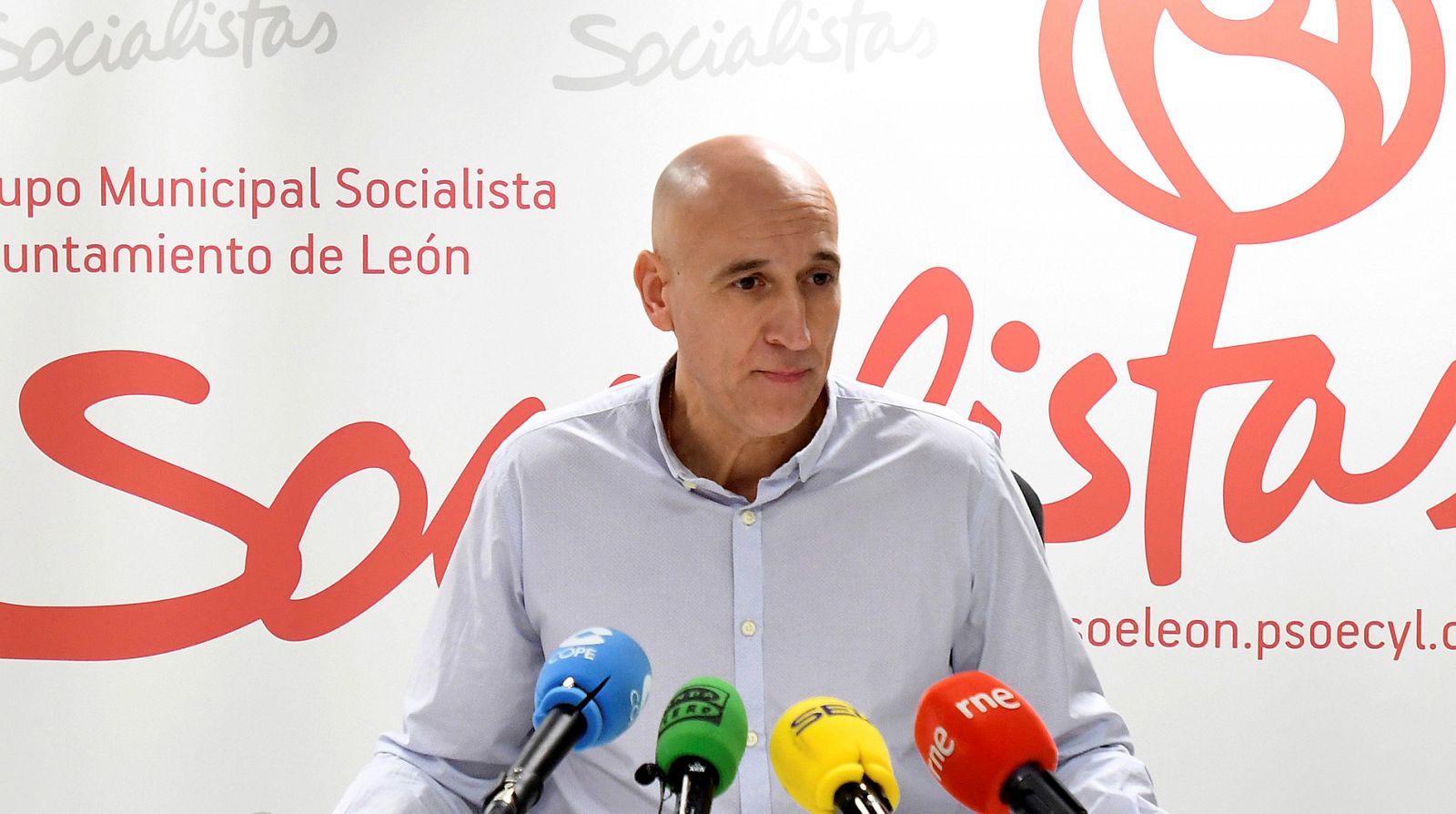 Imagen de archivo del candidato socialista al Ayuntamiento de León, José Antonio Diez. 