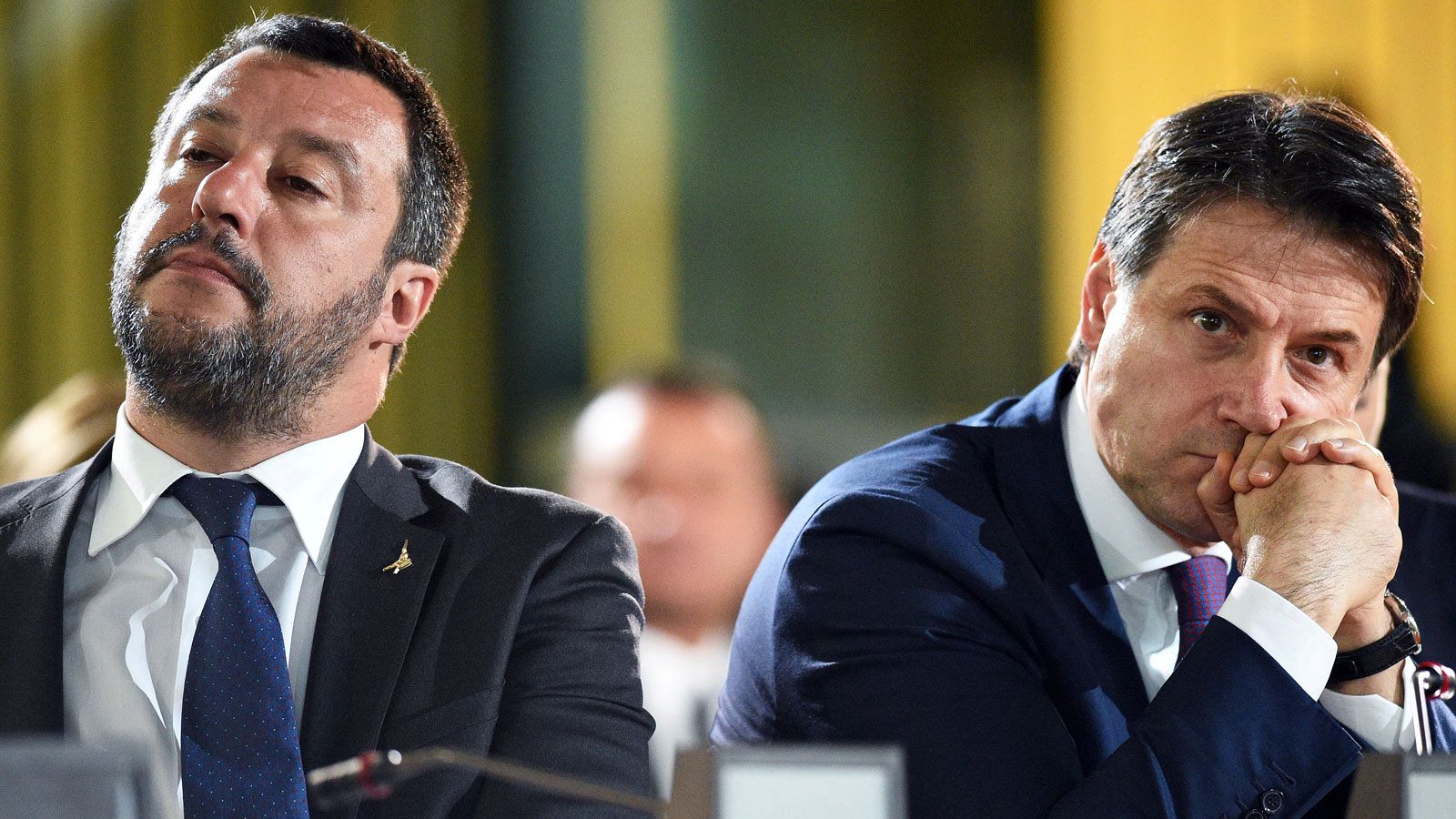 El ministro del Interior italiano, Matteo Salvini, y el primer ministro del país, Giuseppe Conte