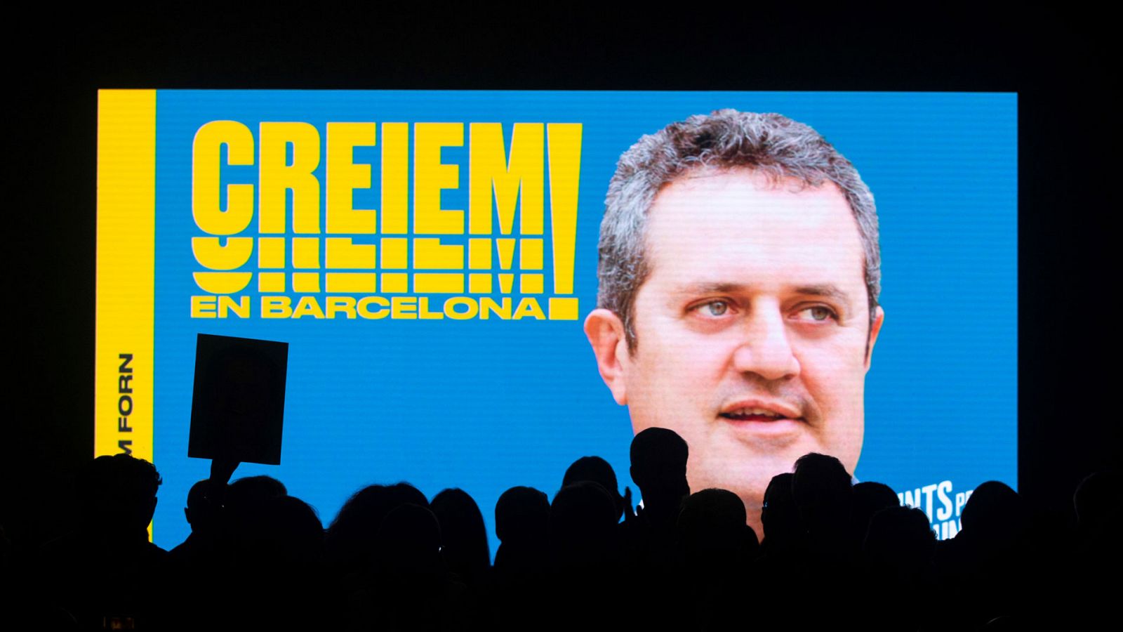 Una imagen del exconseller Joaquim Forn como número uno de la lista de JxCat a la alcaldía de Barcelona