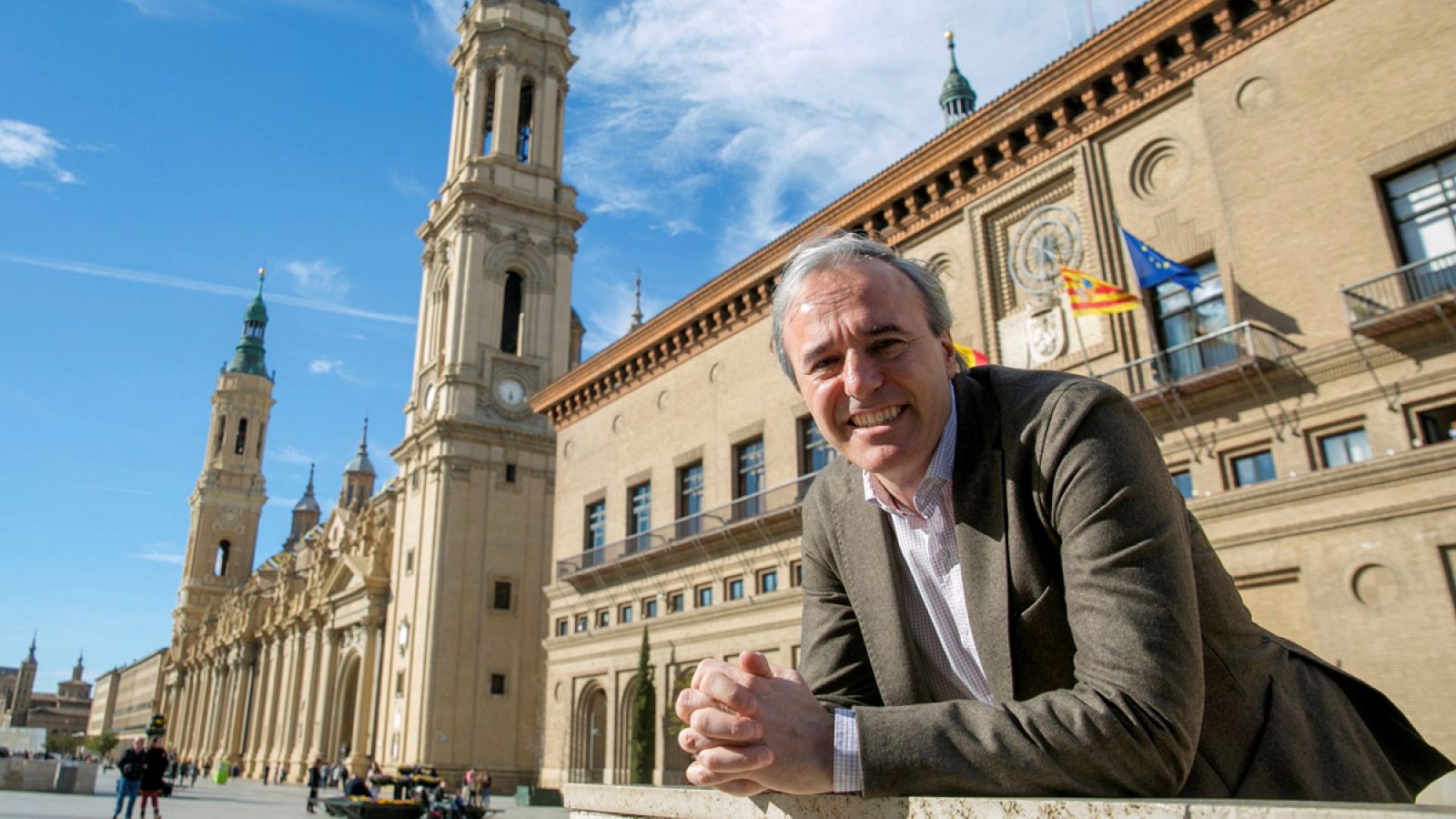 El candidato del PP a la Alcaldía de Zaragoza, Jorge Azcón