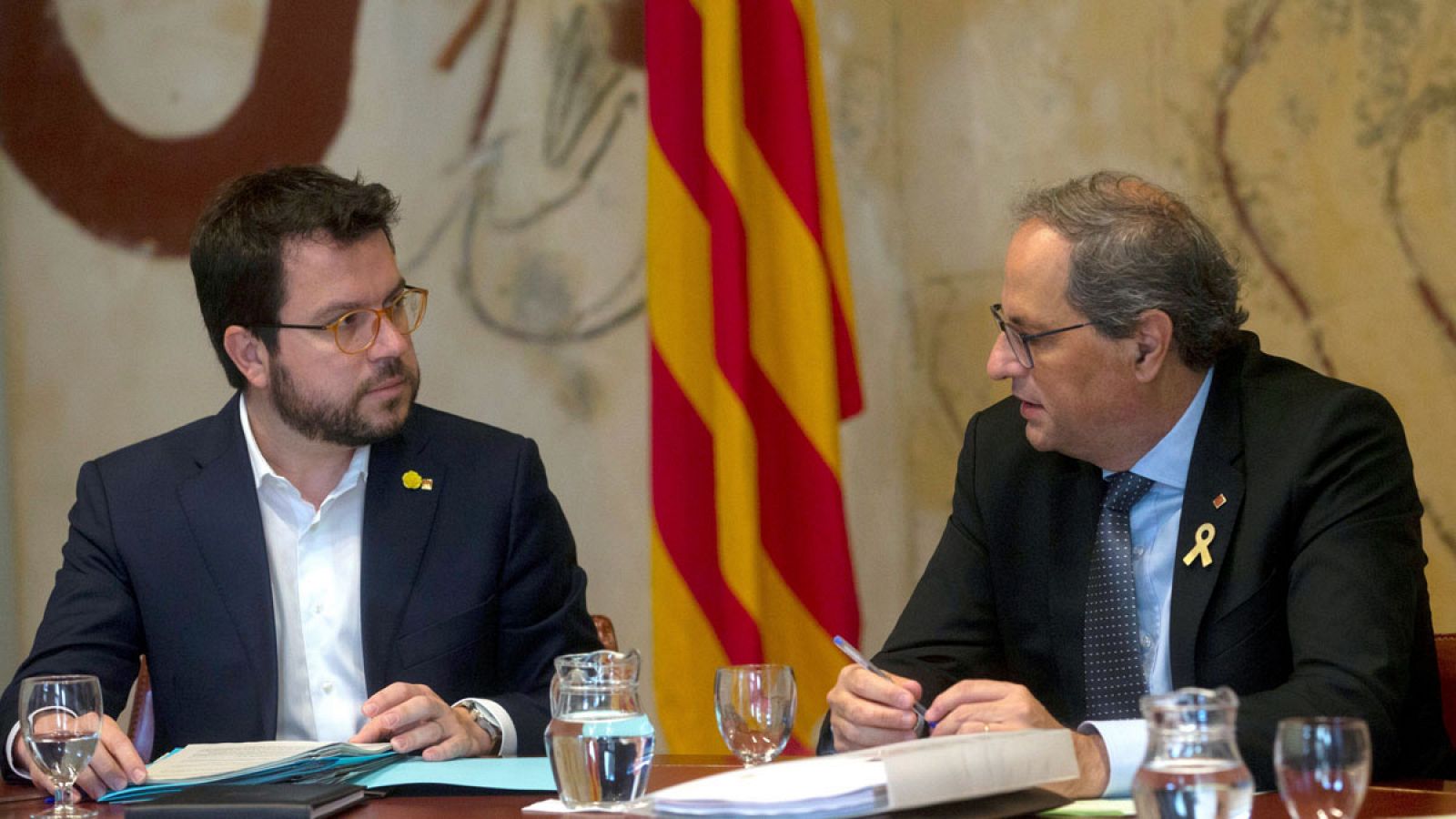 El presidente y el vicepresidente de la Generalitat este martes