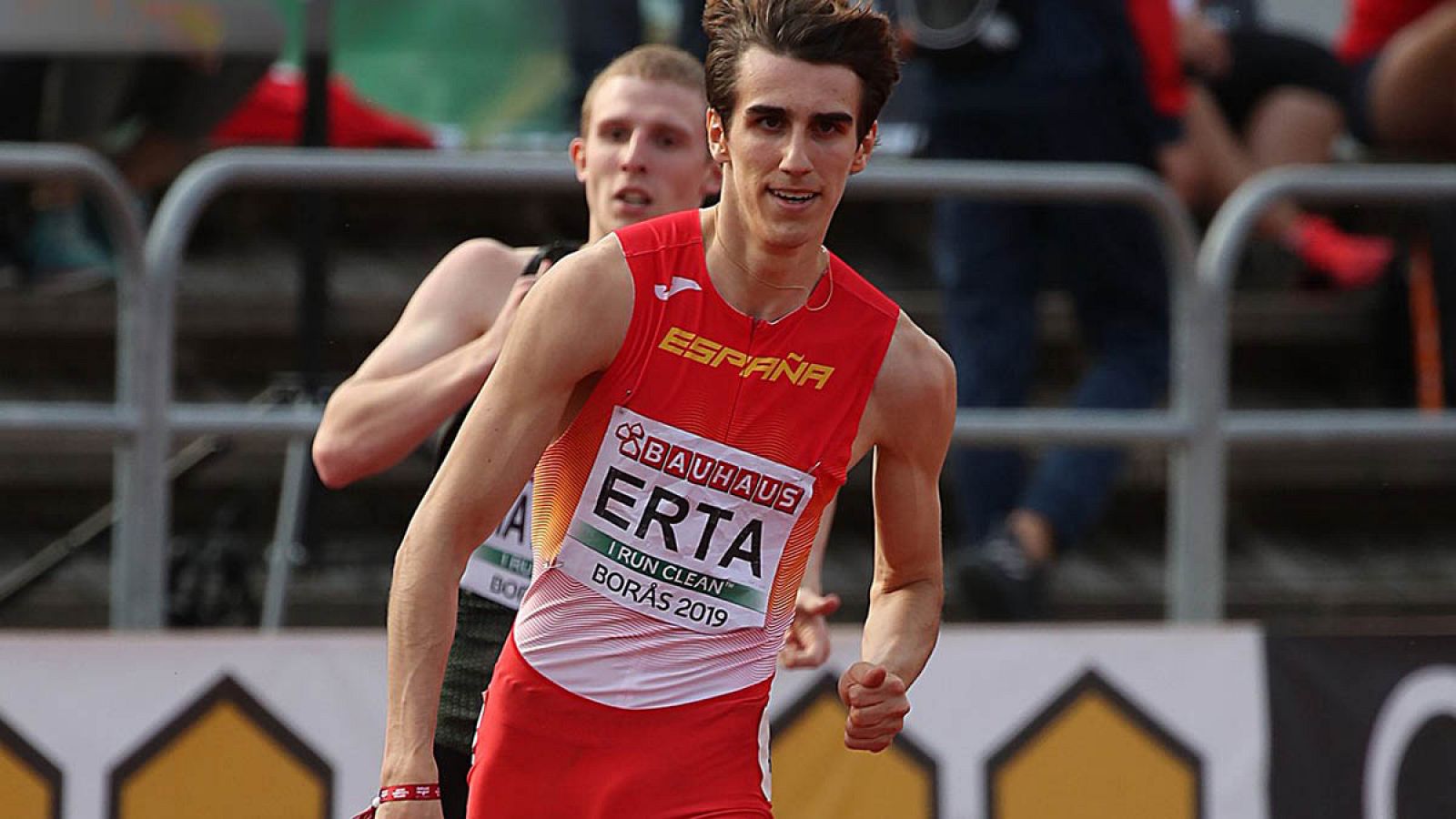 Bernat Erta, disputando la prueba en la que ha sido subcampeón