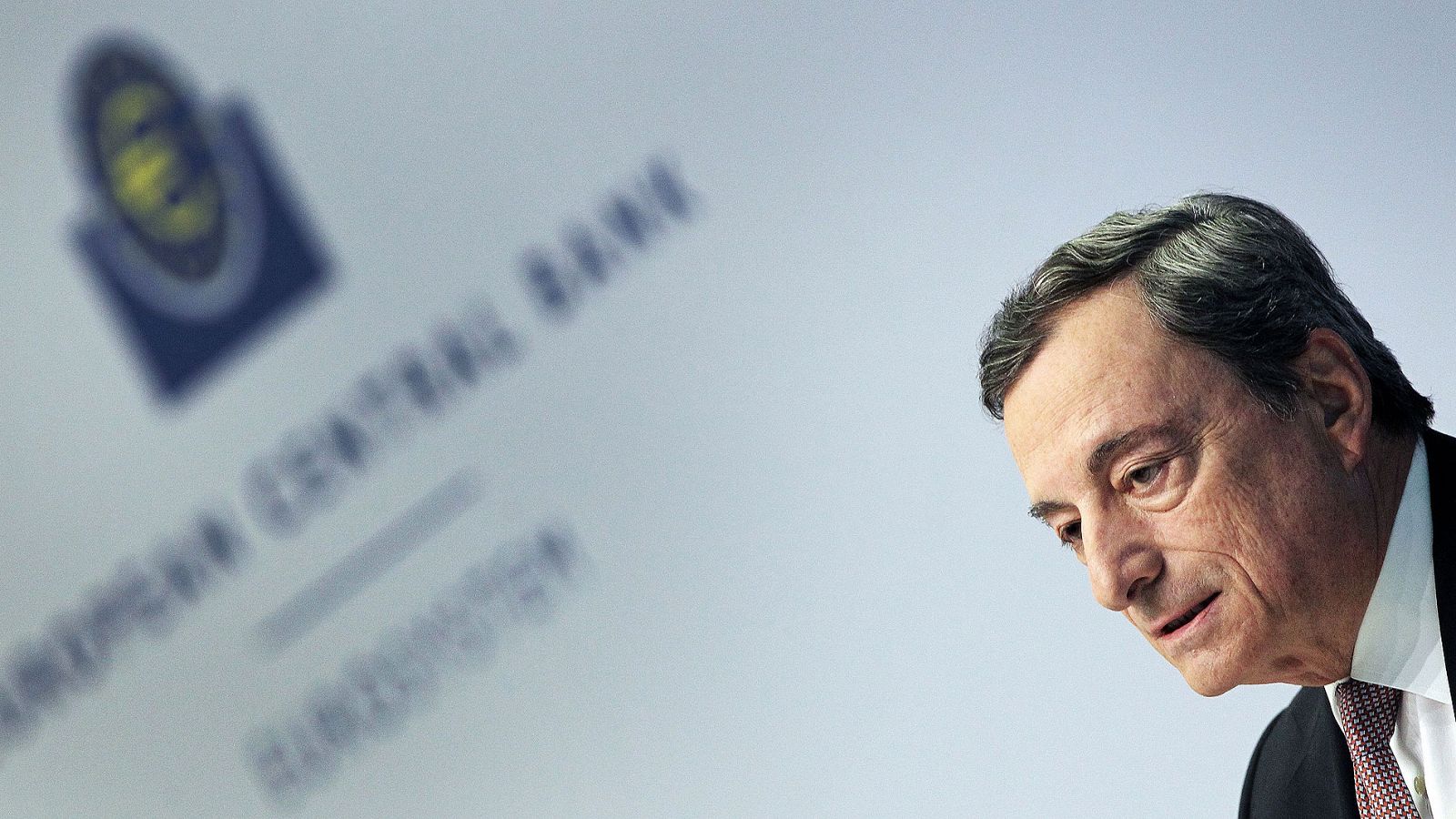 El presidente del BCE, Mario Draghi, durante la rueda de prensa de este jueves