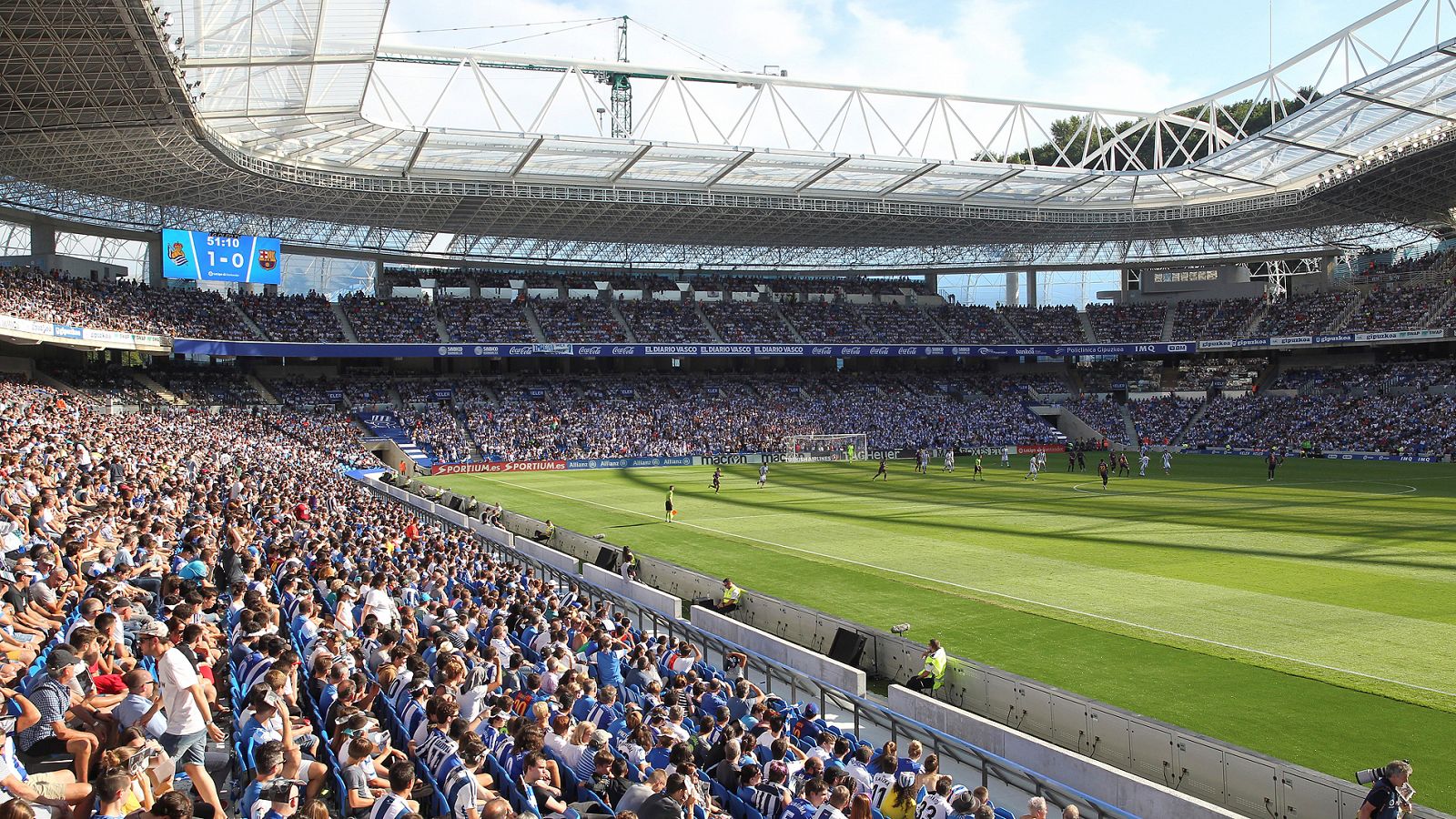 Vista del estadio de Anoeta, que se llamará a partir de ahora Reale Seguros Stadium.