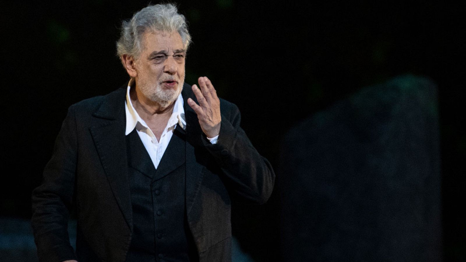 El tenor Plácido Domingo durante un concierto en julio de 2015