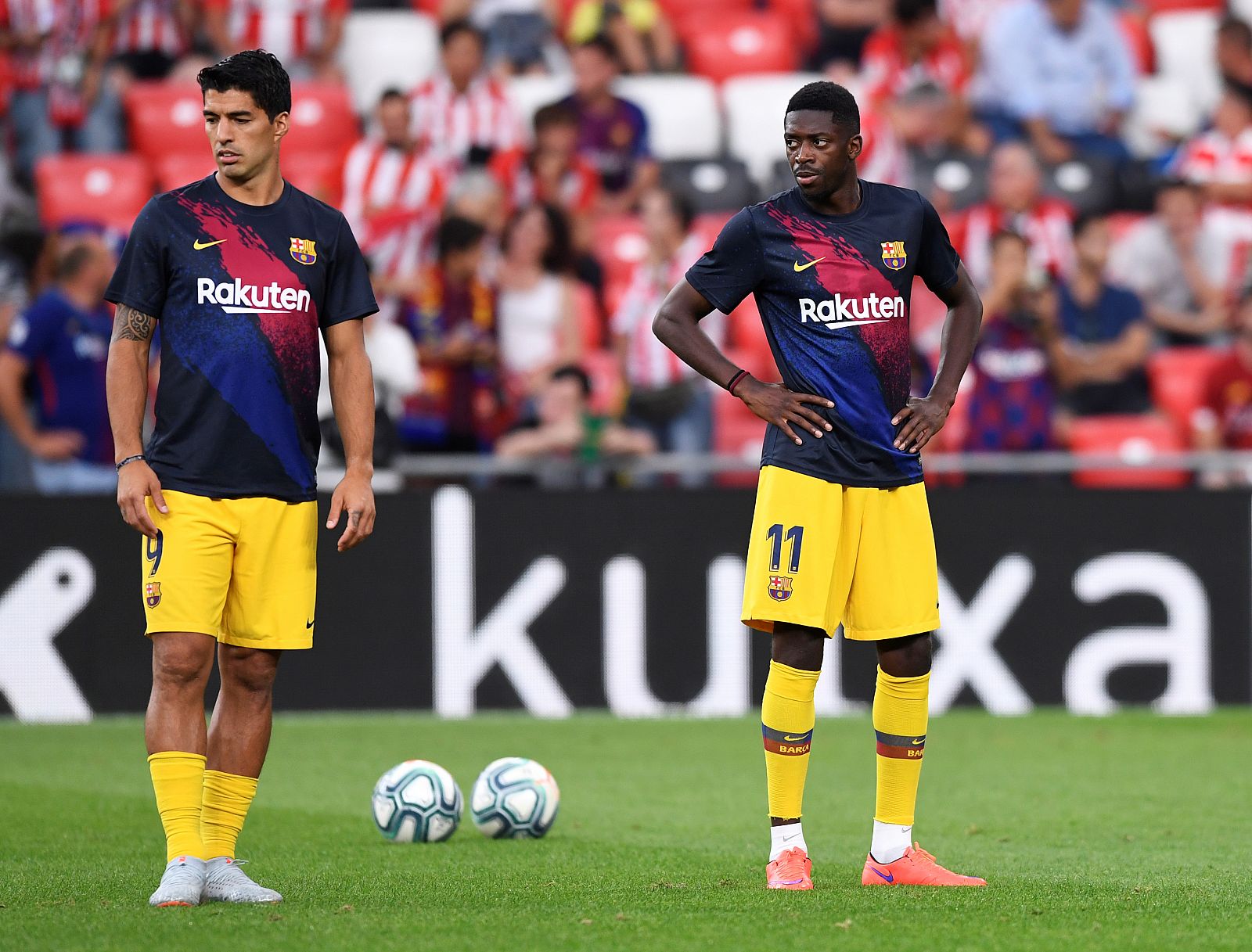 Imagen de Ousmane Dembele durante el primer partido de Liga en San Mamés.