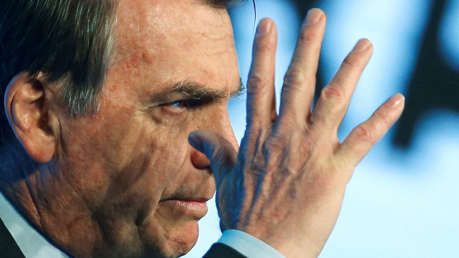 El presidente de Brasil, el ultraderechista Jair Bolsonaro, durante una conferencia en Brasilia. REUTERS/Adriano Machado