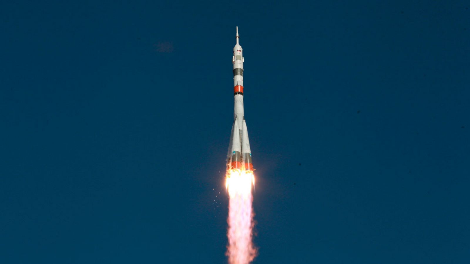 Imagen de archivo de la nave espacial rusa Soyuz MS-14
