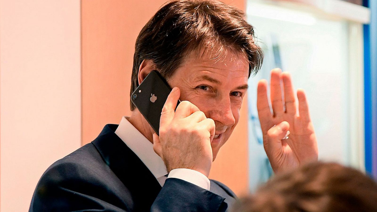 El primer ministro saliente, Giuseppe Conte, en Roma. Foto: Filippo MONTEFORTE / AFP