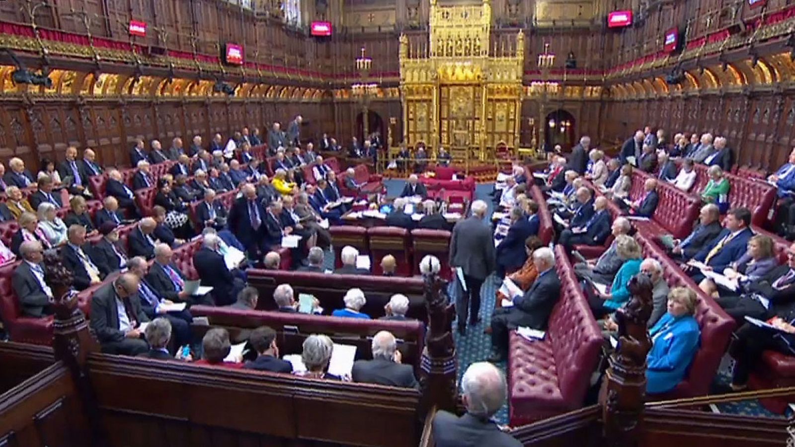 Reunión de la Cámara de los Lores para decidir sobre la ley contraria a un Brexit sin acuerdo. Unidad de Grabaciones del Parlamento británico / AFP