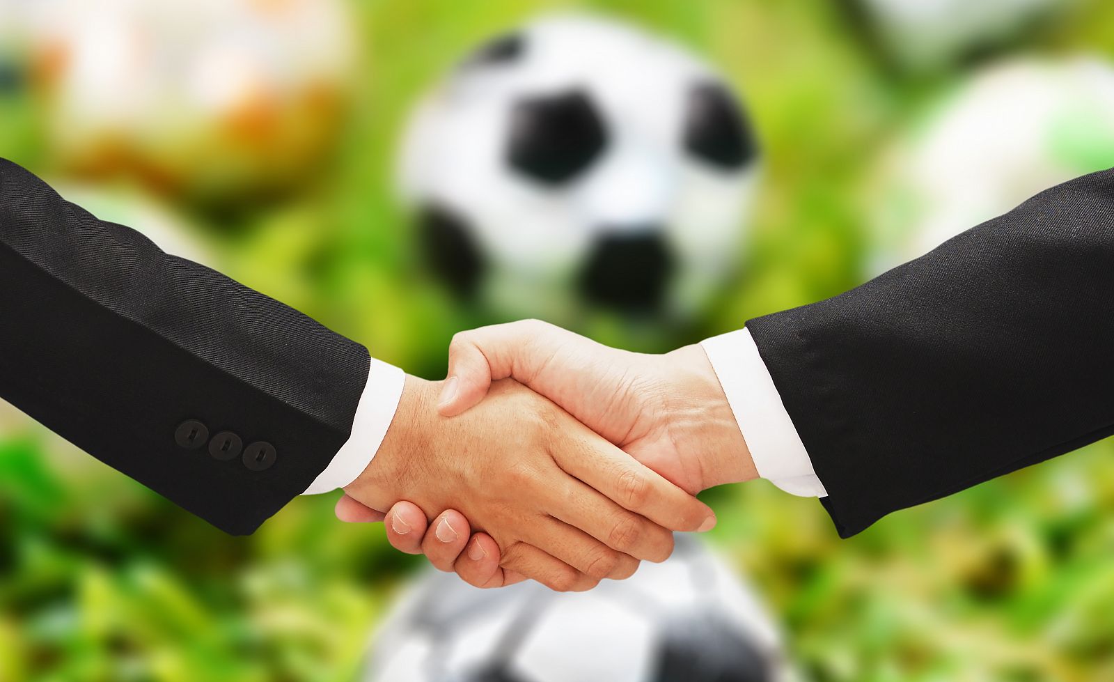 Composición artística de un acuerdo en el fútbol