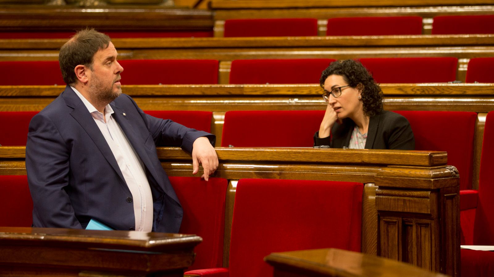 Oriol Junqueras y Marta Rovira en una imagen de archivo del 26/04/2017