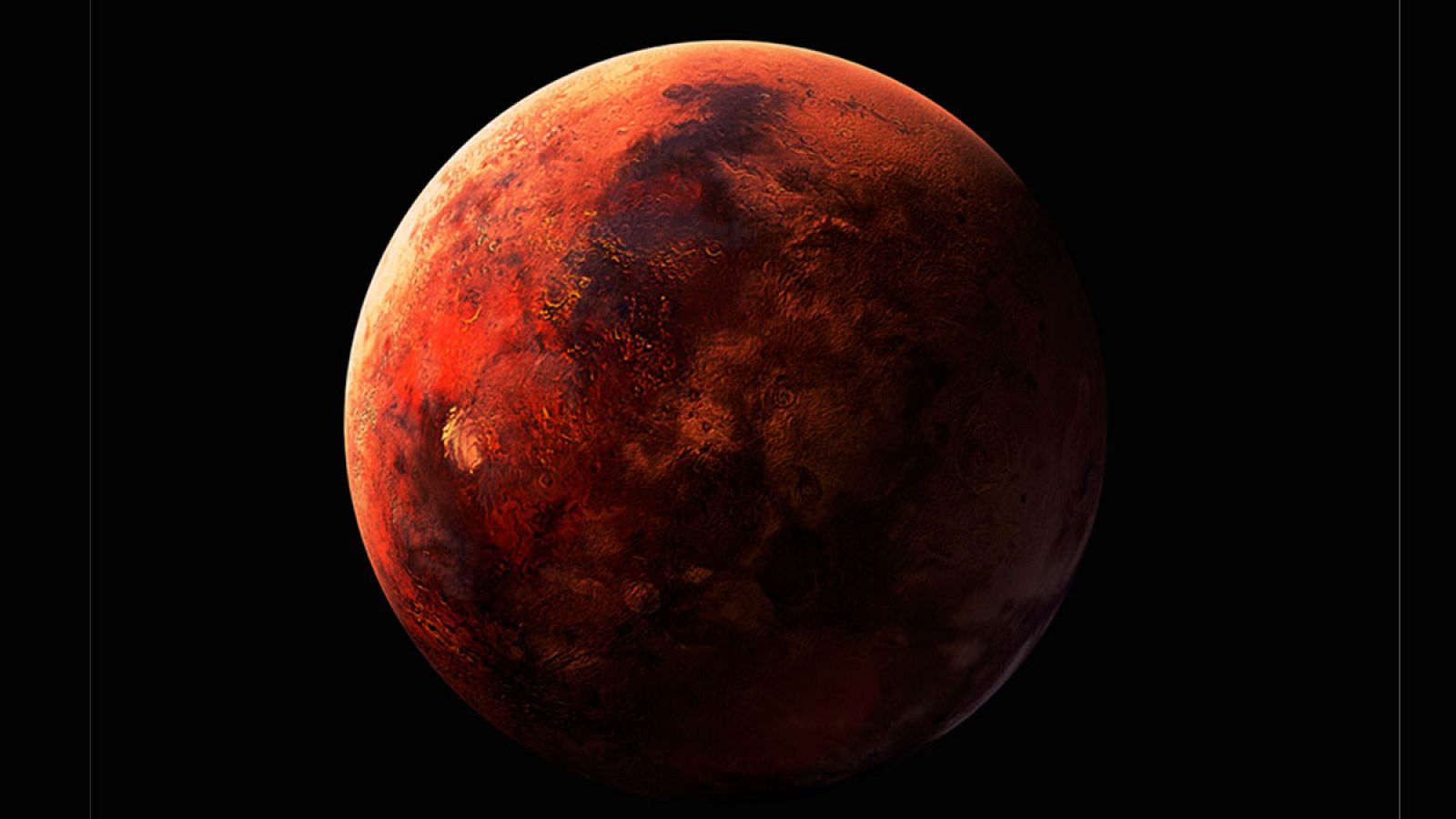 Vista de general de Marte, conocido también como el "Planeta rojo"