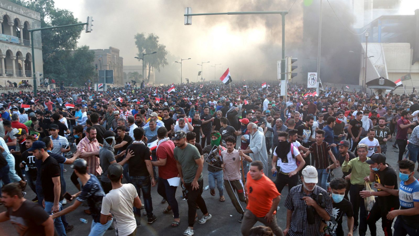 Manifestantes en Bagdad (Irak) el pasado 1 de octubre