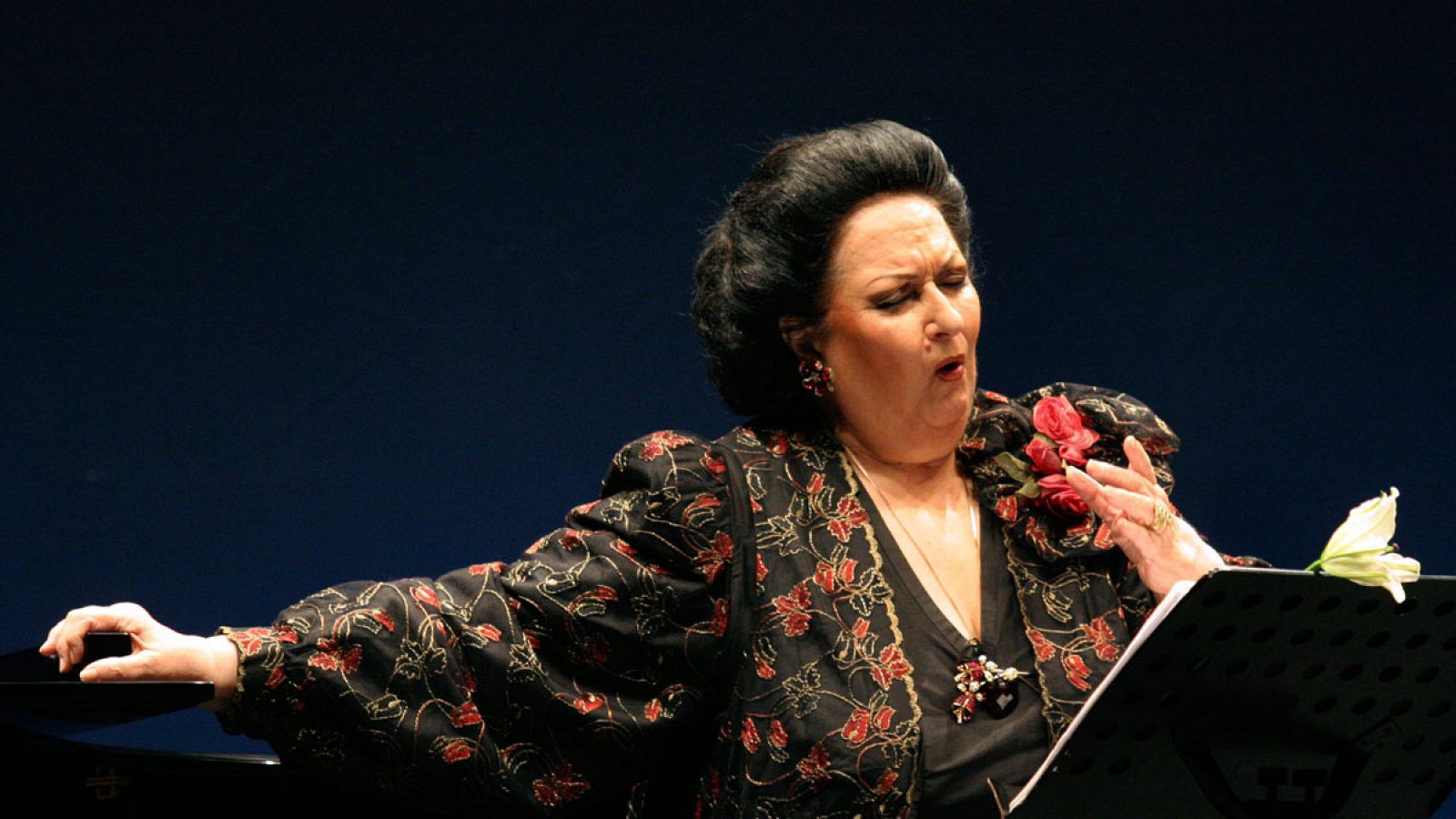 La soprano Monserrat Caballé durante un concierto en diciembre de 2006.