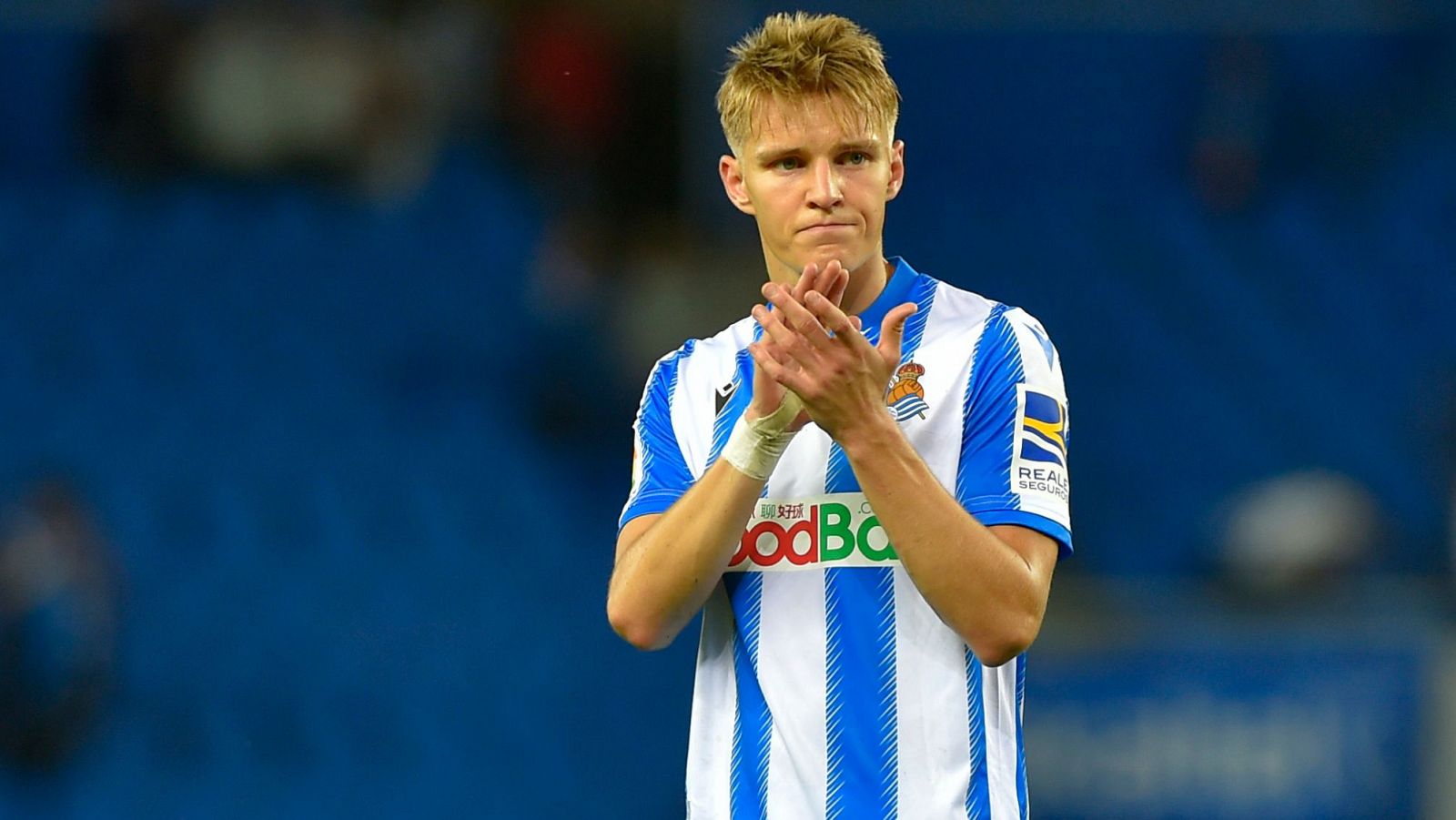 Martin Odegaard, en un partido con la Real Sociedad.