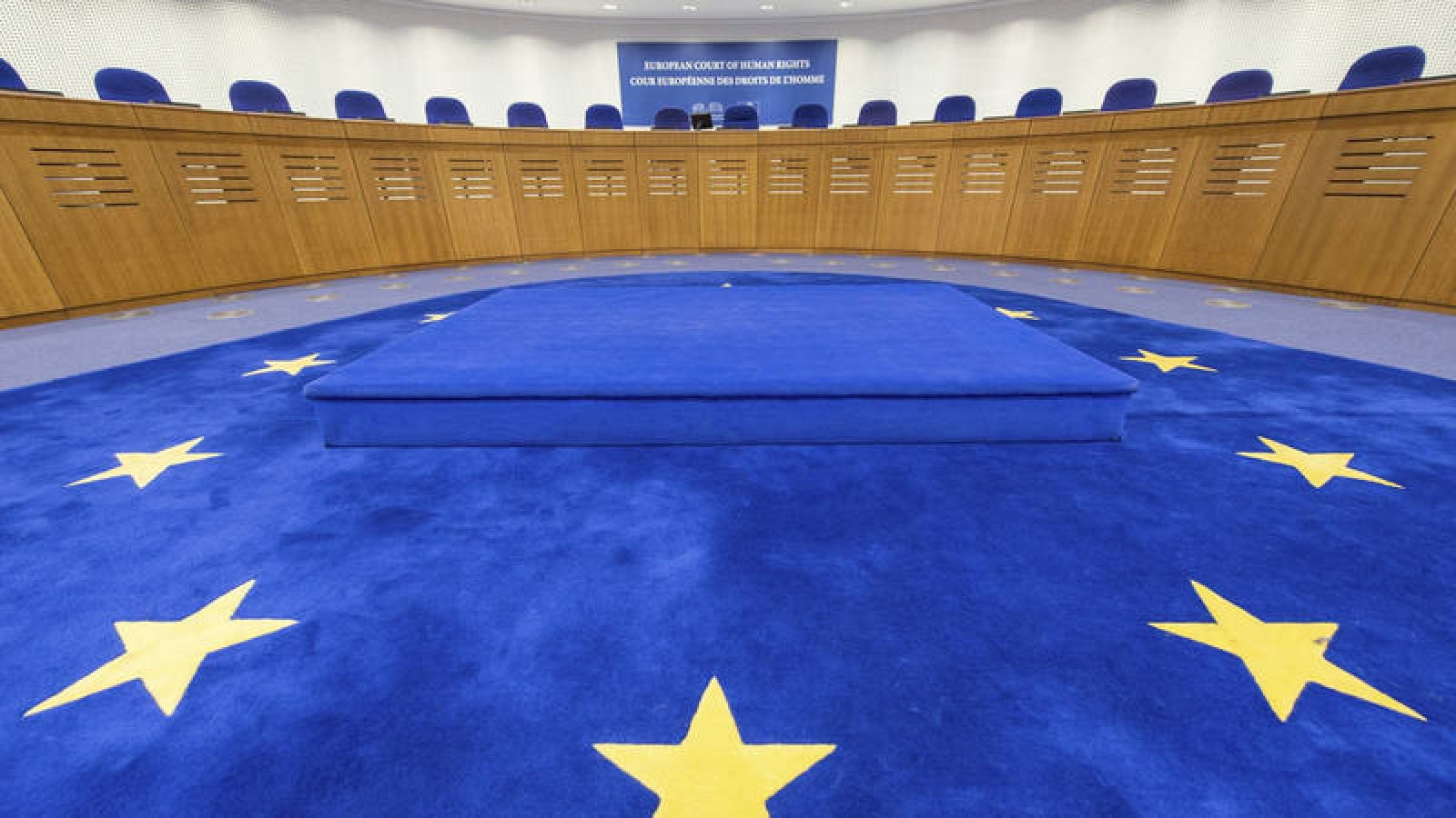 Sala del Tribunal Europeo de Derechos Humanos (TEDH) de Estrasbusgo en una imagen de archivo.