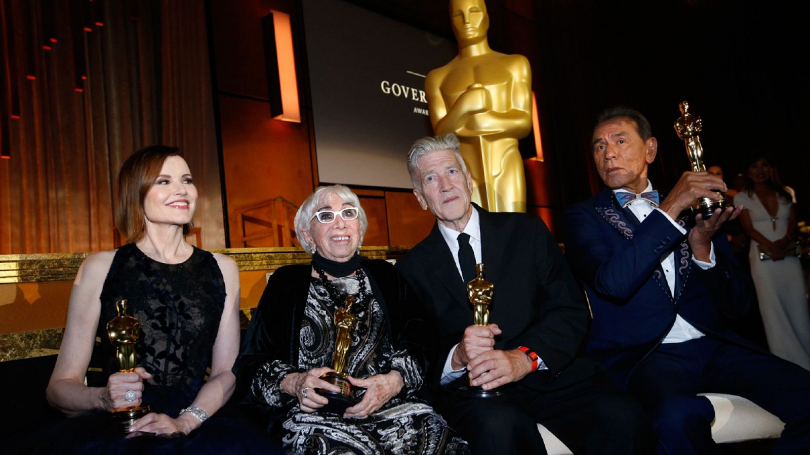 Los cuatro galardonados con los Oscar honoríficos