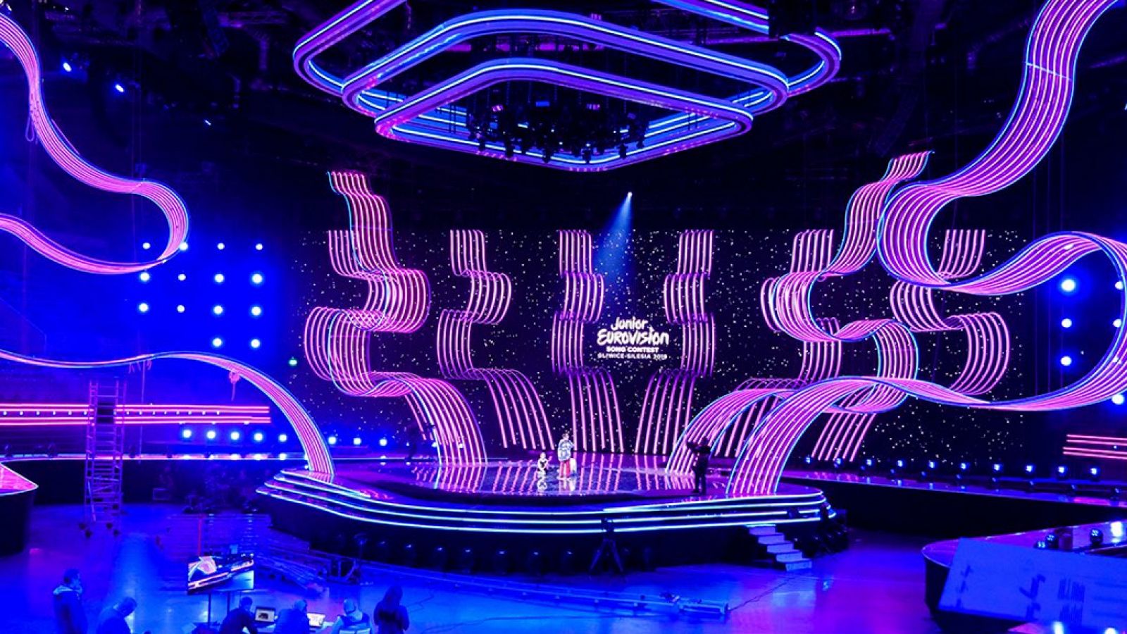 Escenario del Arena de Gliwice para Eurovisión Junior 2019.