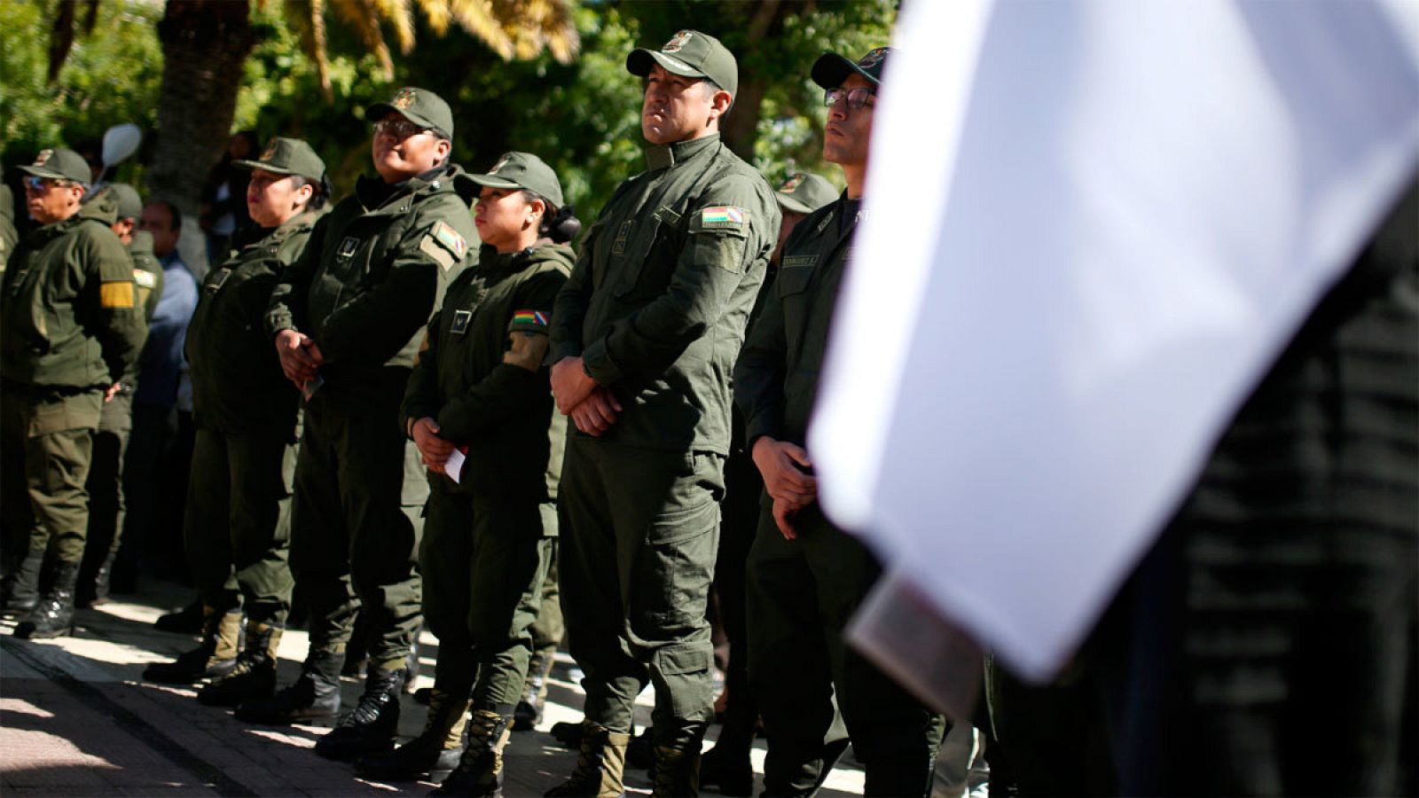 Fuerzas de seguridad bolivianas en La Paz