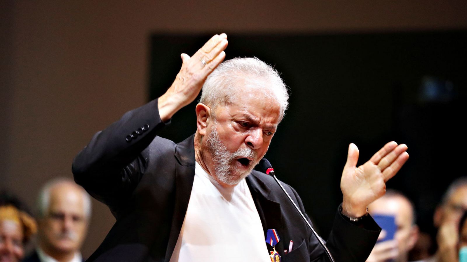 El expresidente brasileño Luis Ignacio Lula da Silva, en un acto de su partido hace pocos días