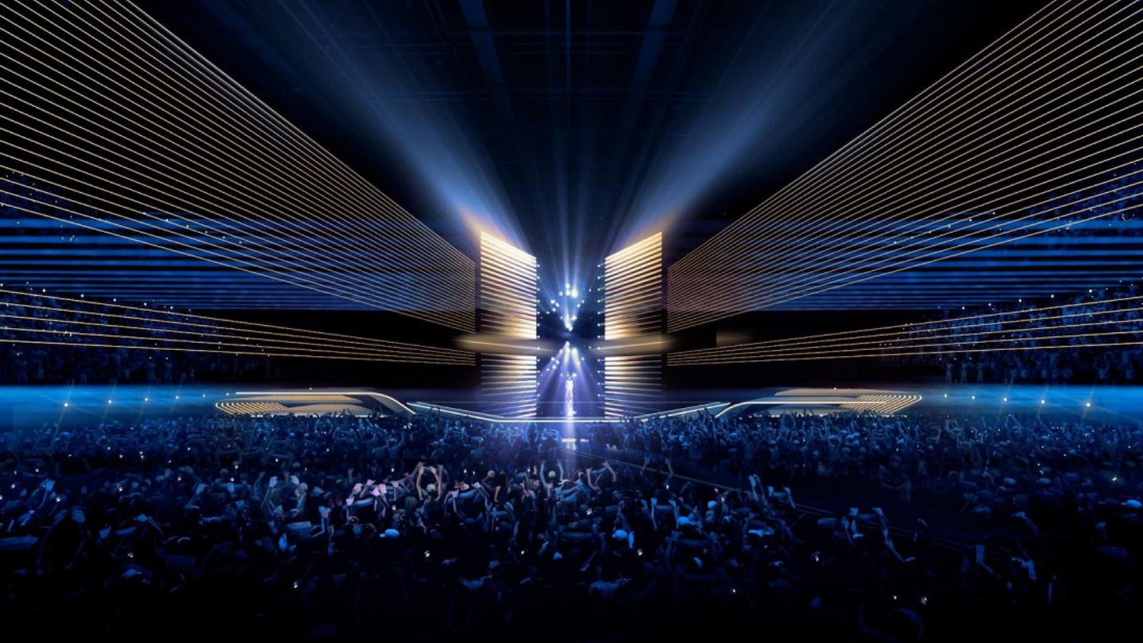 Boceto del escenario del Festival de Eurovisión 2020.