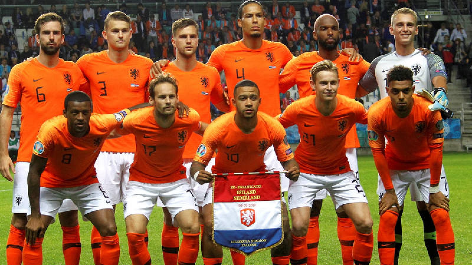 Once de salida de la selección de Holanda en el pasado encuentro contra Estonia, el 9 de septiembre.
