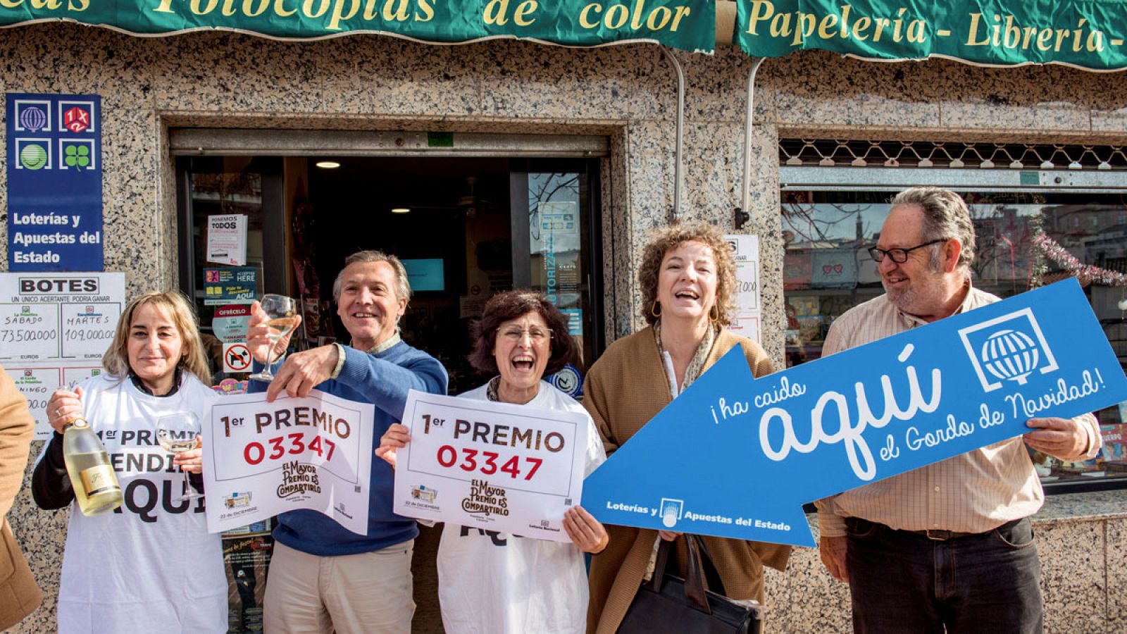 Celebración del Gordo de 2018 en la ciudad de Cáceres