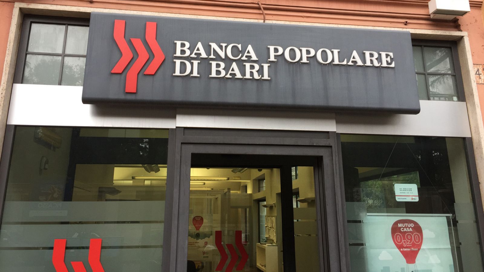 Una sucursal de Banca Popolare di Bari en Roma