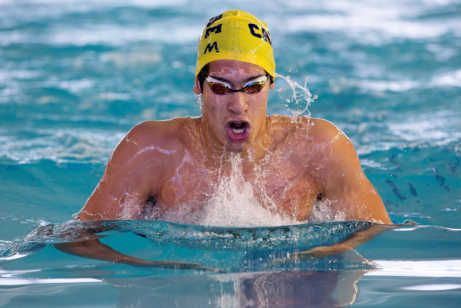 El nadador Hugo González, en una competición de 2018