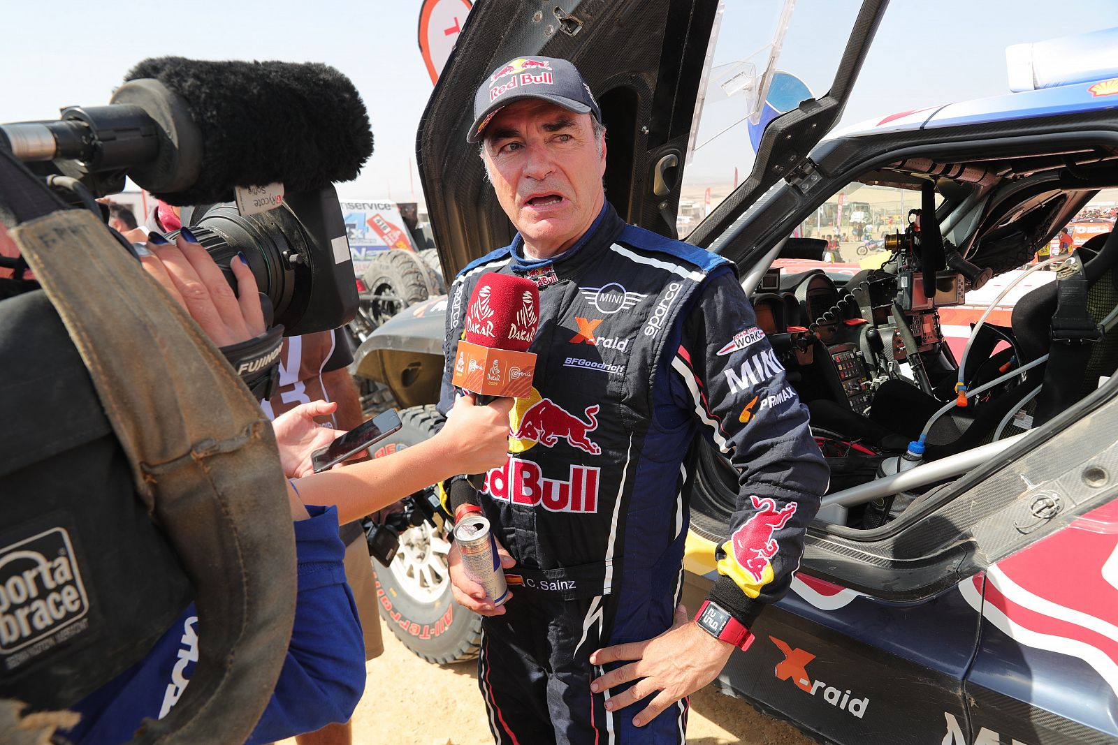 Imagen de archivo del piloto madrileño Carlos Sainz durante el Dakar 2019.