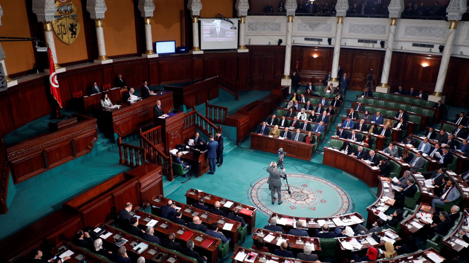 Imagen del Parlamento tunecino el viernes 10 de enero de 2020.