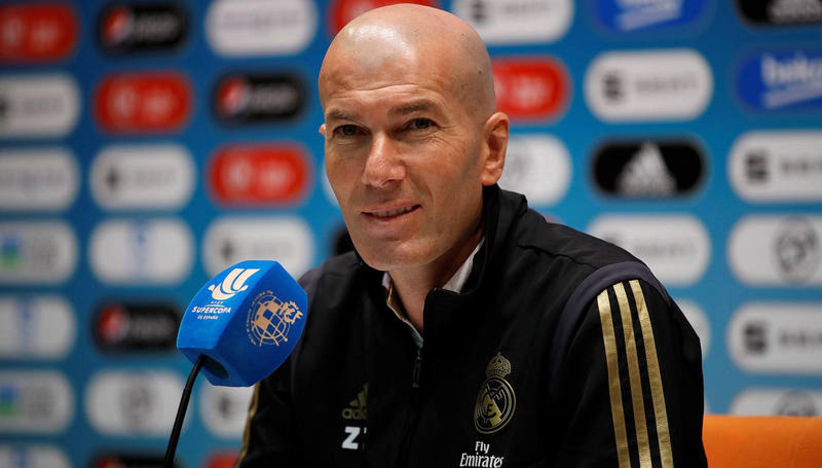 Zidane, en la rueda de prensa previa a la final de la Supercopa.