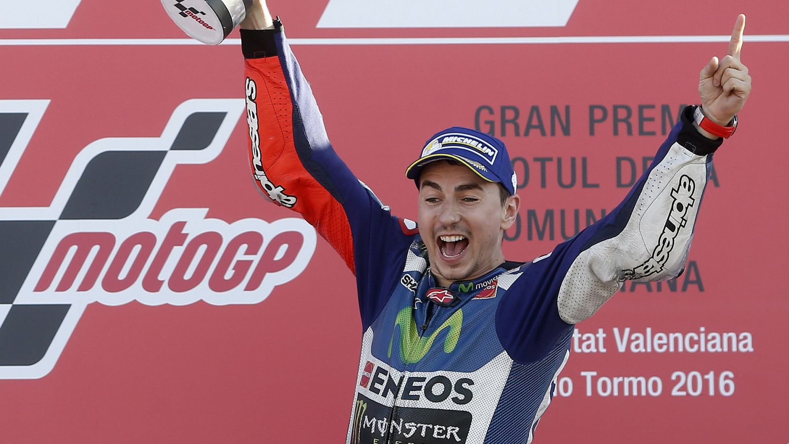 El piloto español Jorge Lorenzo, en una de sus últimas victorias con Yamaha.
