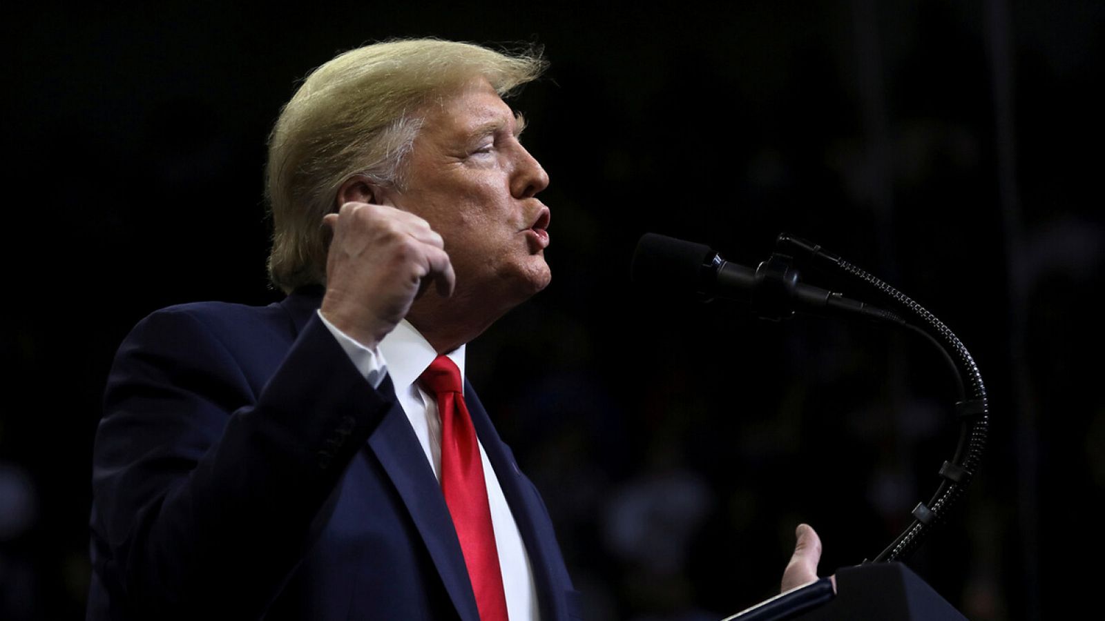 Donald Trump durante un mitin en Iowa. REUTERS/Leah Millis