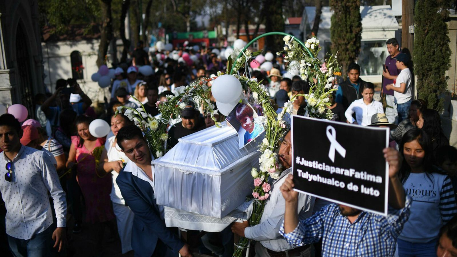 Funeral de Fátima, la niña de siete años asesinada en Ciudad de México