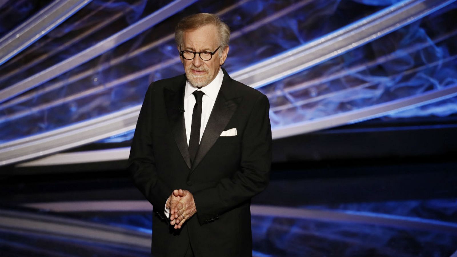 El director estadounidense Steven Spielberg en un discurso durante la ceremonia de los Oscar 2020.