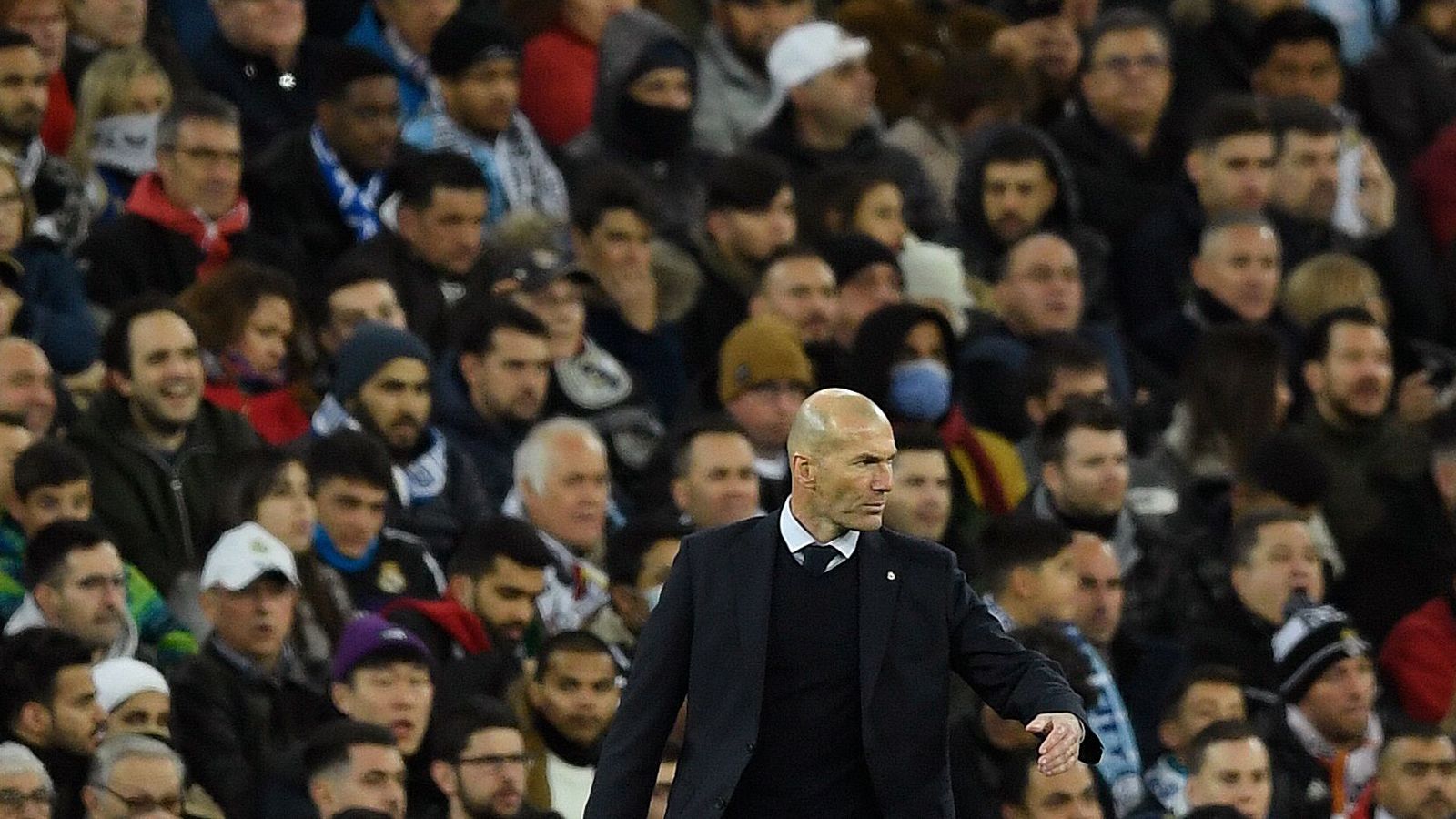 Zidane, durante el partido de este miércoles