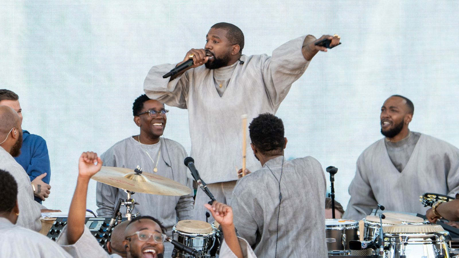Kanye West durante un Sunday Service en Miami