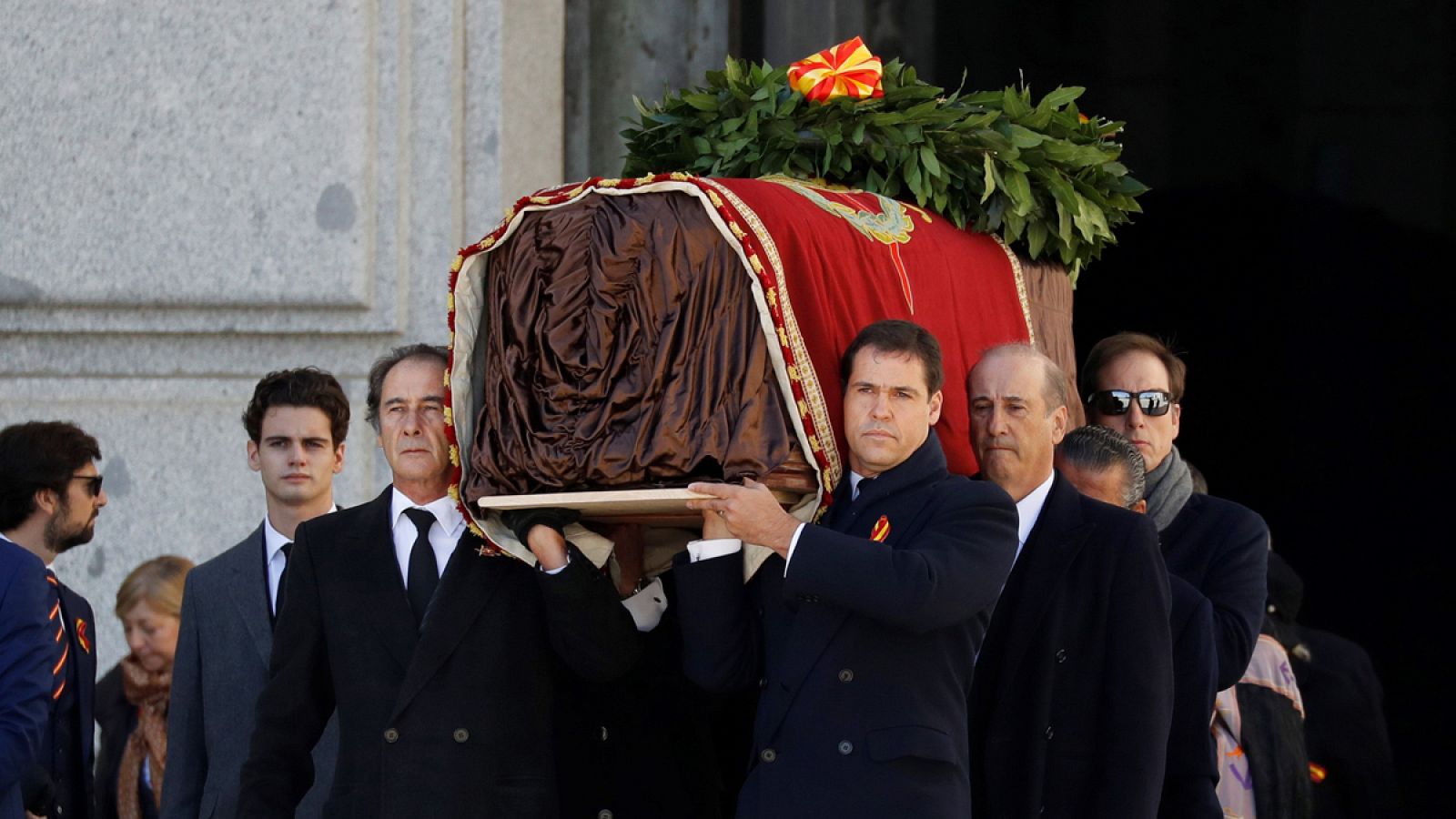 Imagen del día de la exhumación de Francisco Franco del Valle de los Caídos