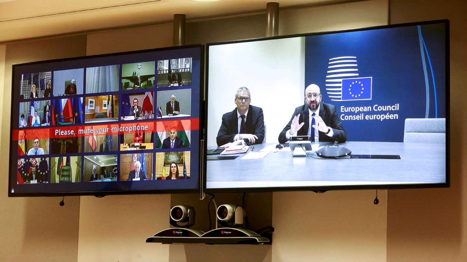 Videoconferencia del Consejo Europeo el pasado 10 de marzo