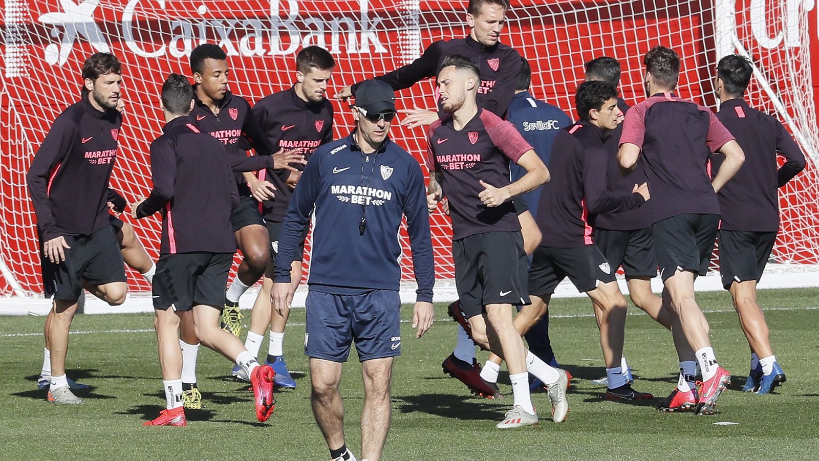 Imagen de un entrenamiento del Sevilla FC