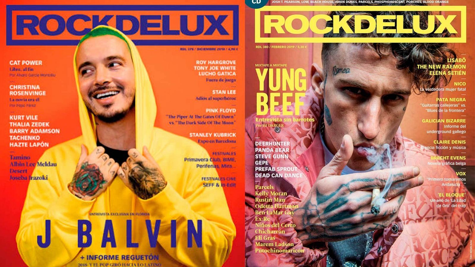 J. Balvin y Yung Beef en portadas recientes de Rockdelux