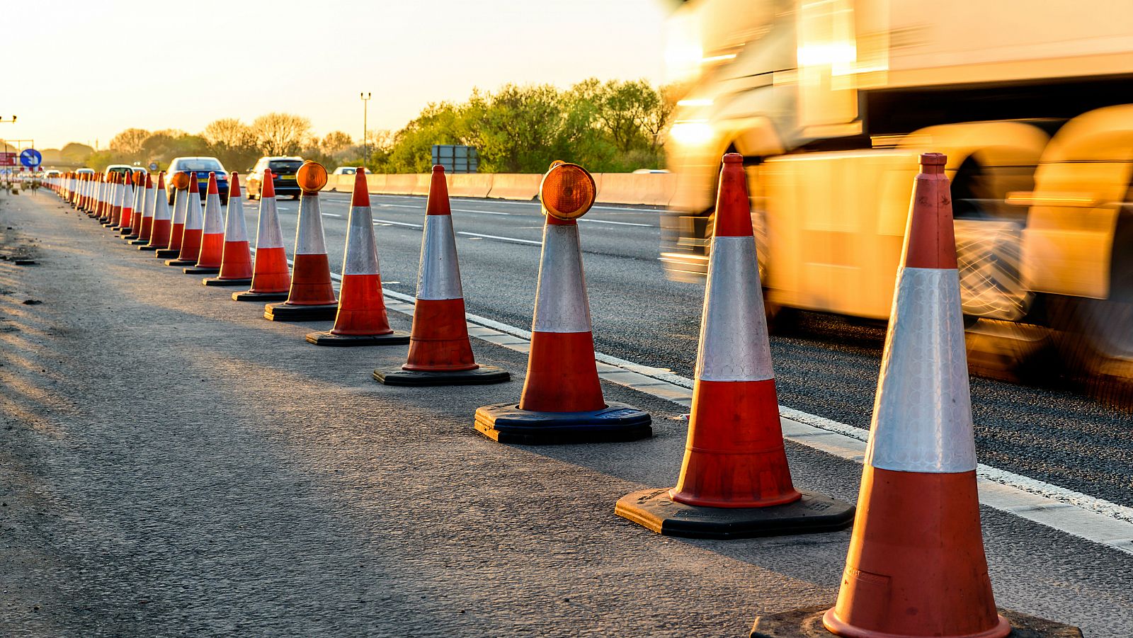 Autopista en obras.