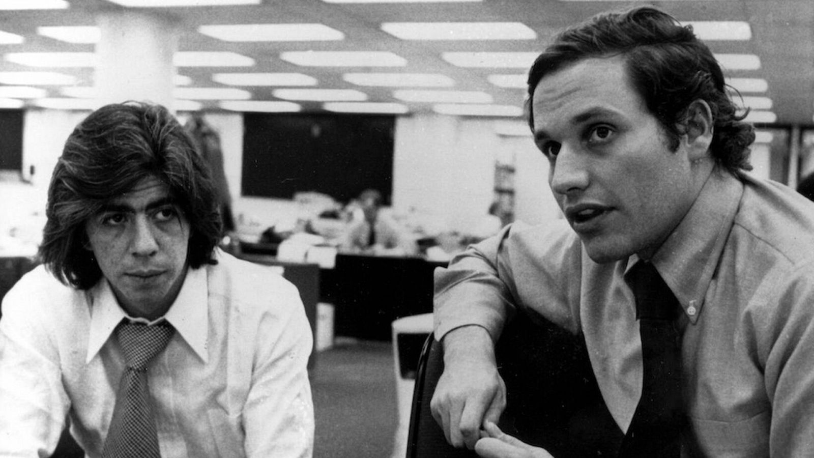 Los dos periodistas Carl Bernstein y Bob Woodward