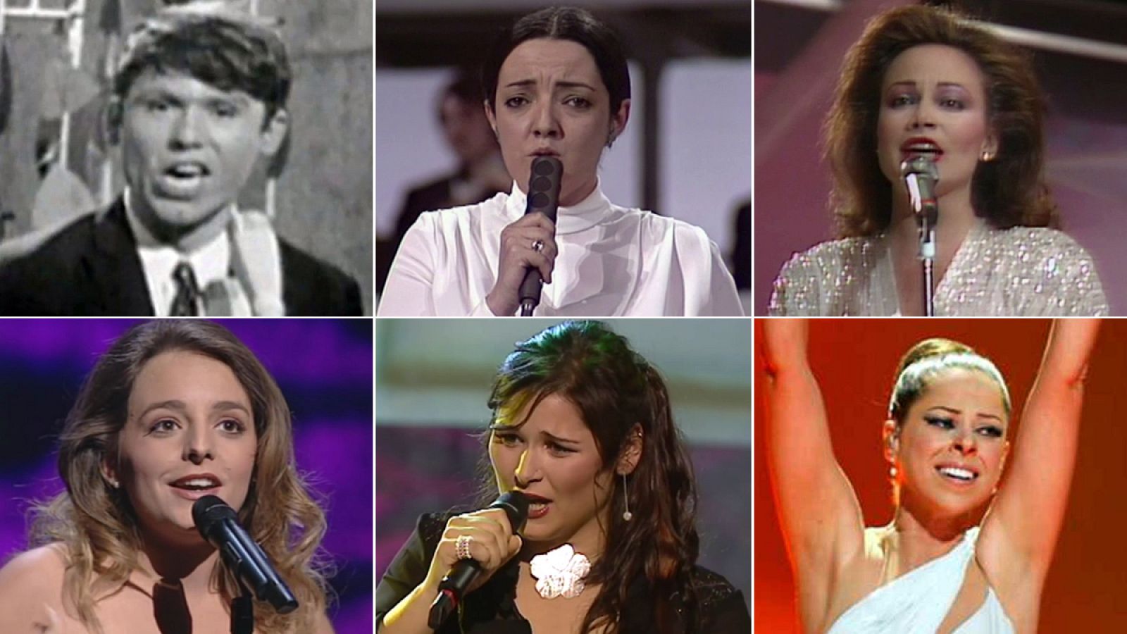 Raphael, Amaya Uranga, Paloma San Basilio, Anabel Conde, Rosa López y Pastora Soler